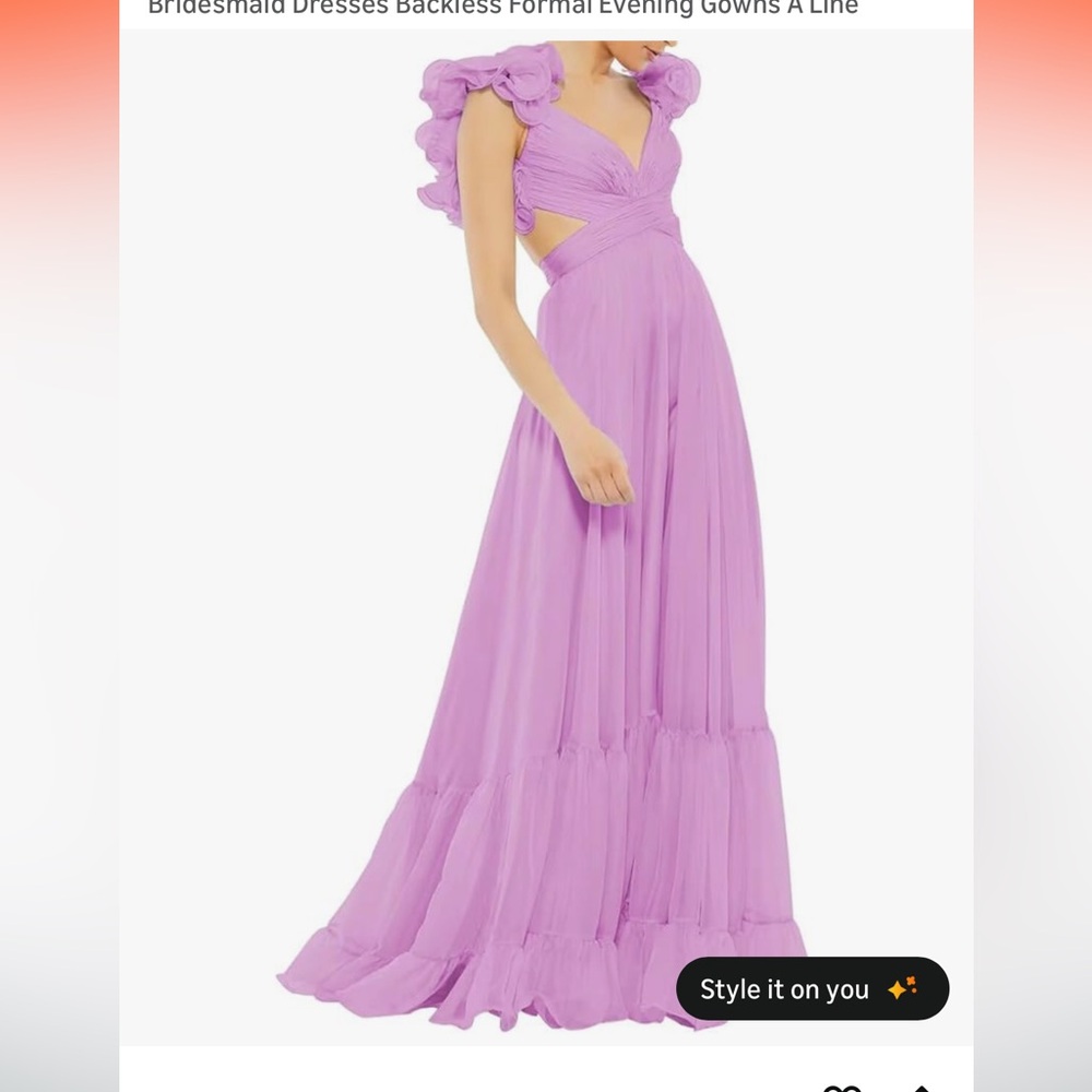 Elegant Lavender Evening Gown